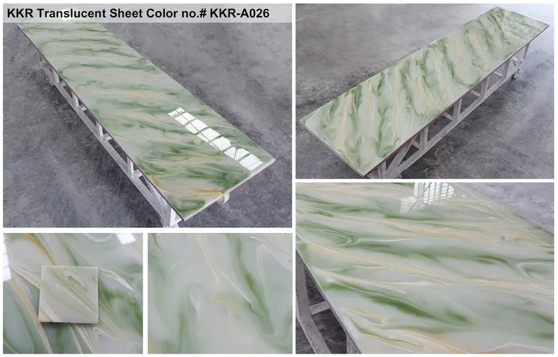 Alabaster Solid Surface Panel Translucent Resin Solid Surface