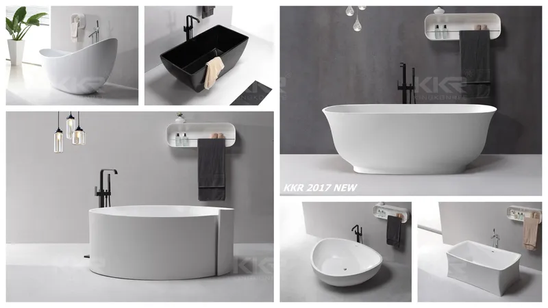 High Quality Solid Surface Bathtub Artificial Solid Surface Freestanding Bathtub