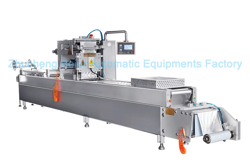 Film Thermoformer Horizontal Vacuum Map Packaging Machine