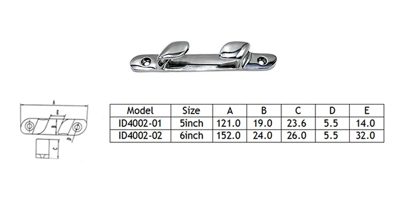 Casting Bow Chocks / Skene Chocks / Straight Chocks