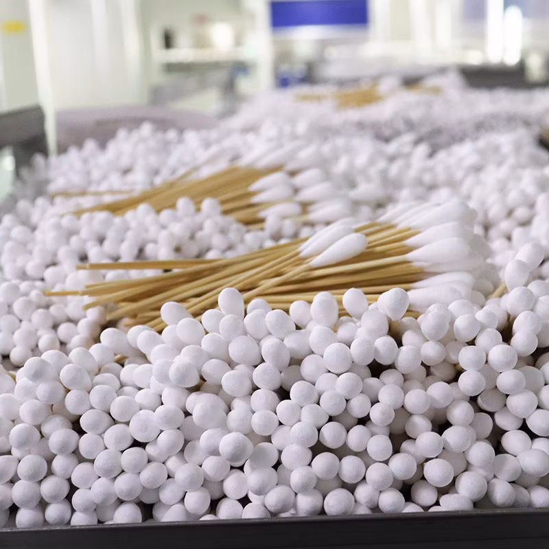 Wholesale Price Degradable Packaging Safe Aseptic Sustainable Development Bamboo Cotton Buds for Wound Care