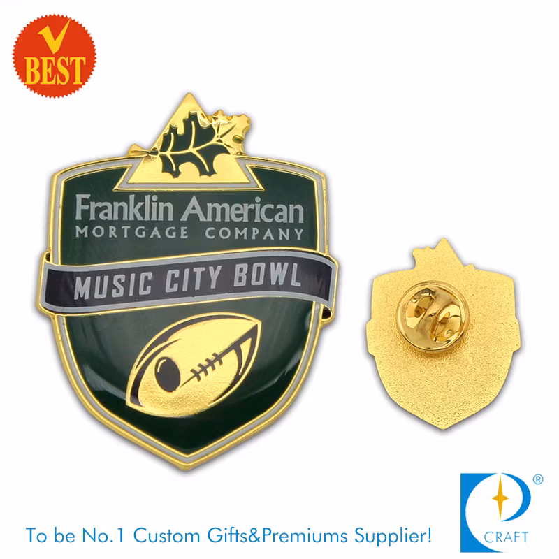 Company Customized Pin Badge for Company Logo with Gold Plating