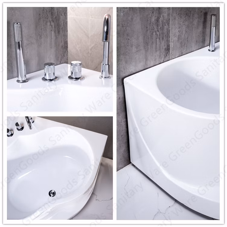 OEM ODM Services American Standard Triangle Single Skirt Corner Bathtub