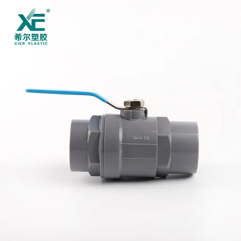 "Xe" China Aquaculture PVC 2 Pieces Ball Valve Ss201 Handle