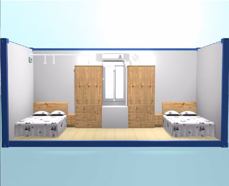 China Supply Container House for Labor Camp with Kitchen / Toilet / Clinic / Hospital
