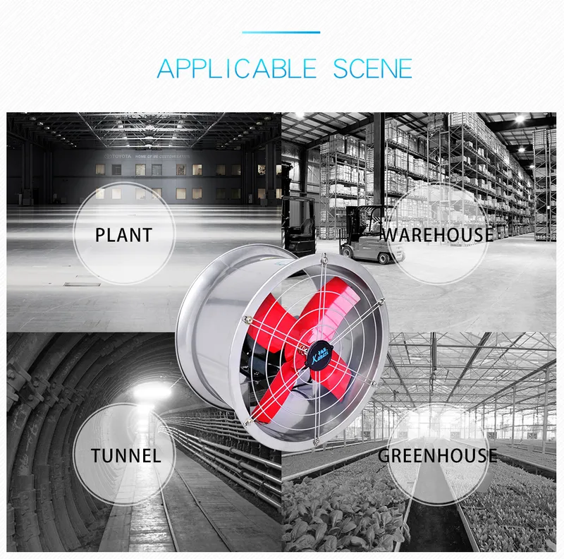 250 300 350 400 500 600 mm Industrial High Power Temperature Small Axial Fan 300 Cfm
