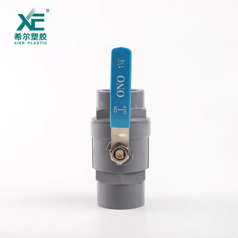"Xe" China Aquaculture PVC 2 Pieces Ball Valve Ss201 Handle