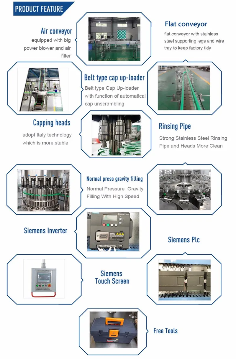 Automatic Plastic Pet Bottle Liquid Water Bottling Filling Production Line