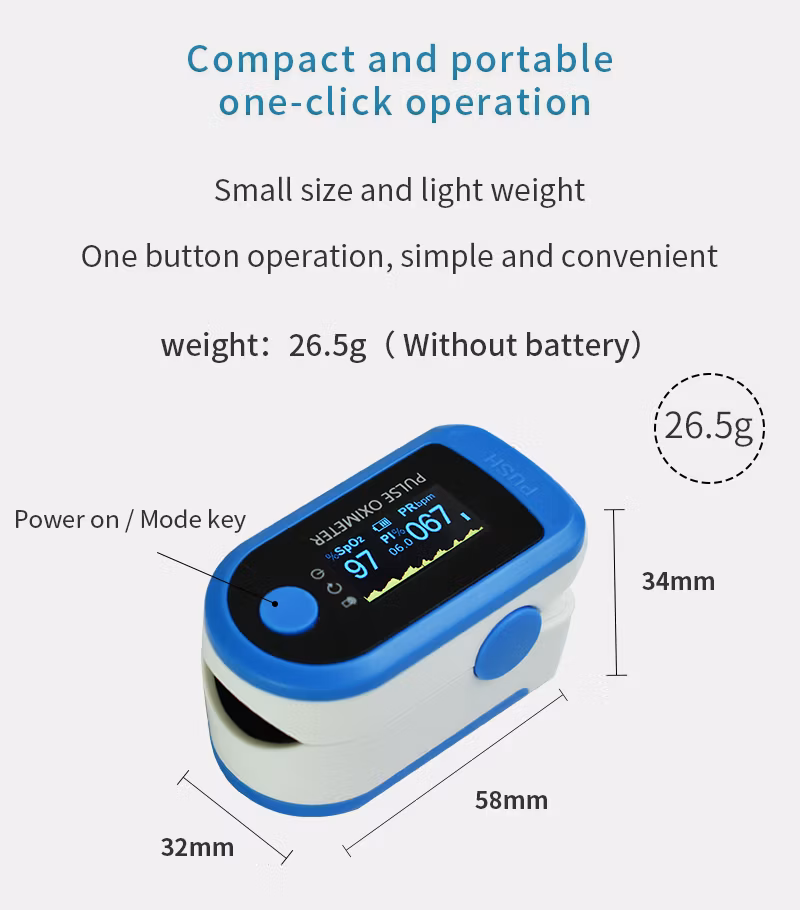 Blood Oxygen Monitor Pluse Oximeter with CE FDA ISO13485 Certificated
