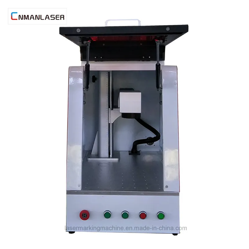 Cabinet Mini Fiber Laser Marking Machine with Rotary Devices