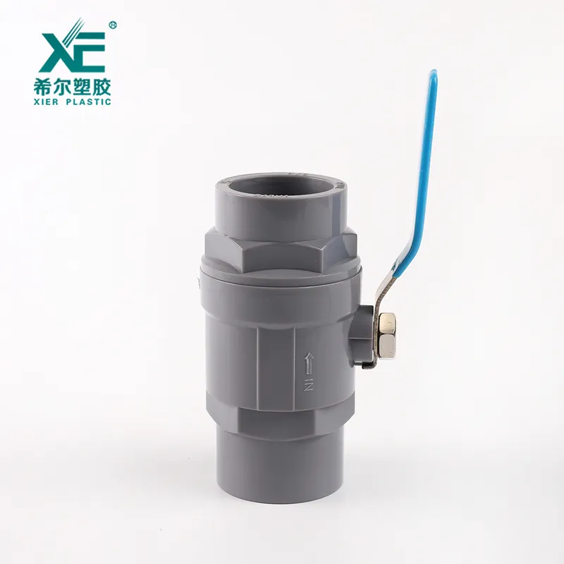 "Xe" China Aquaculture PVC 2 Pieces Ball Valve Ss201 Handle