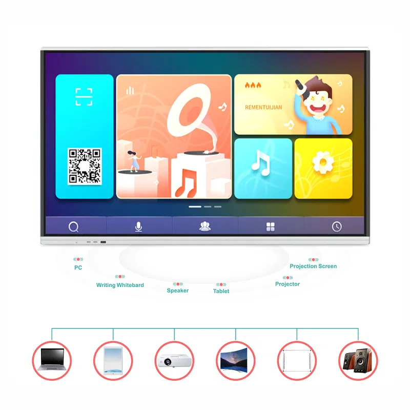 T6 Series Nesting 55 Inch SKD Electronic Iwb Interactive Whiteboard for Education and Business