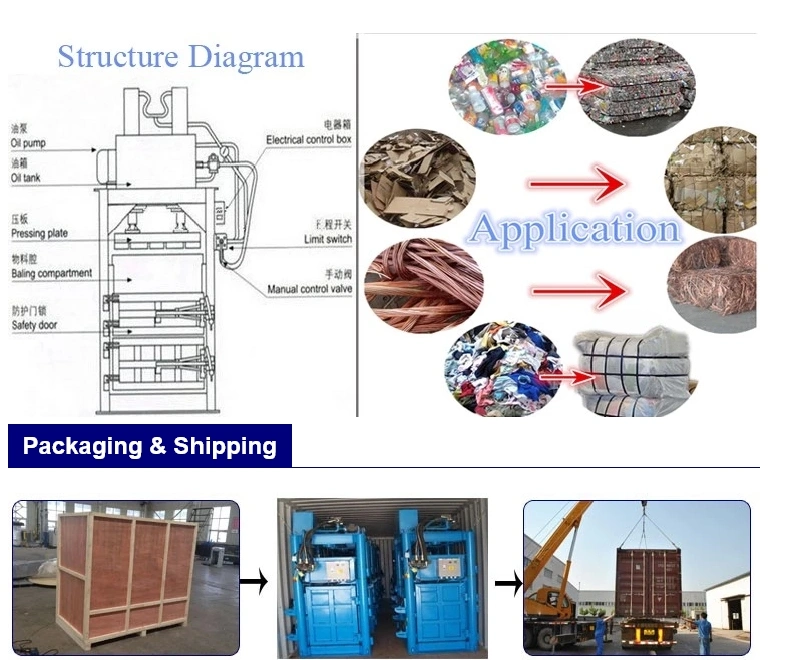 Aluminum Plate Baler Machine Vertical Baler