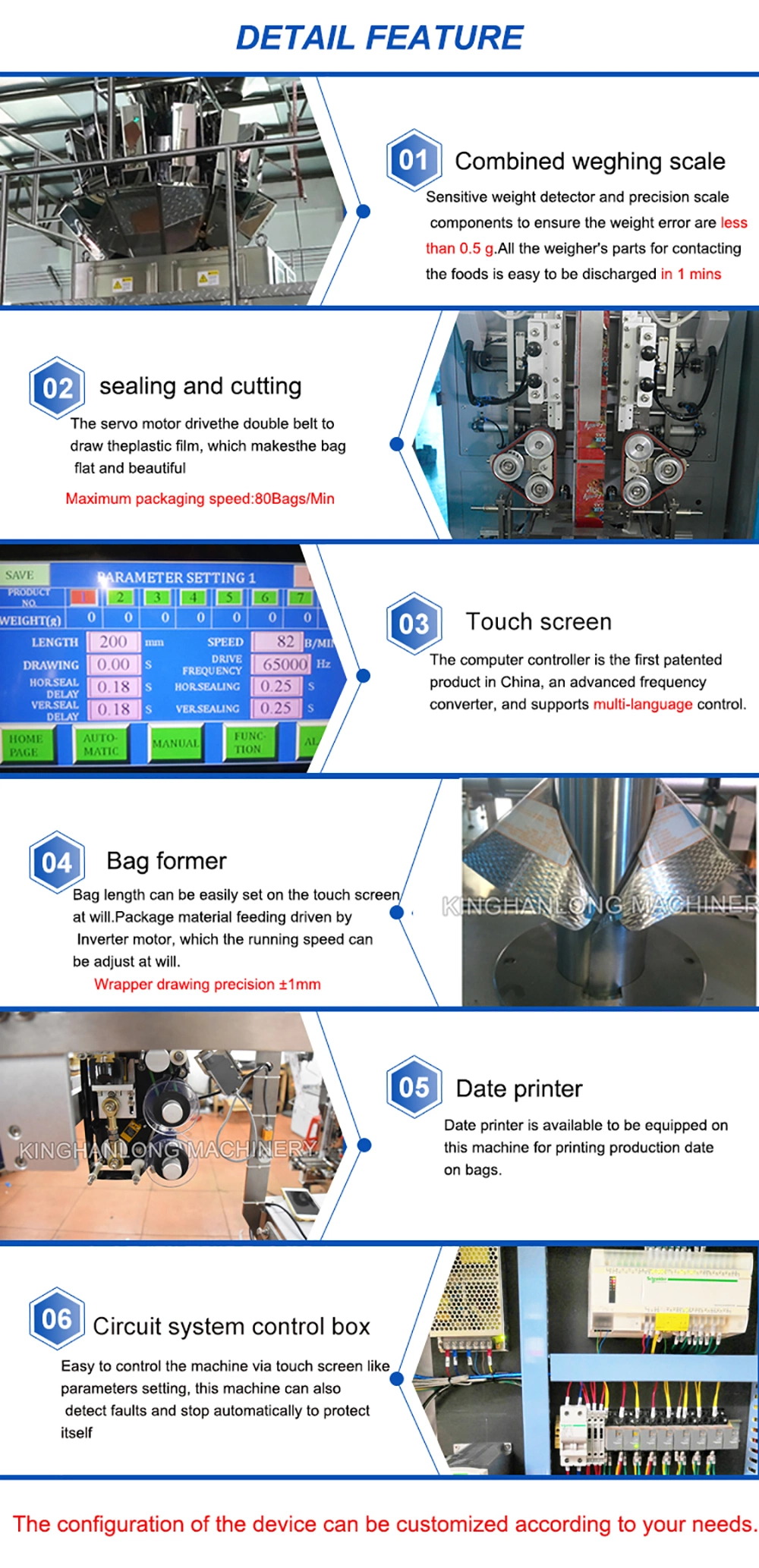 Smart Weigh 14 Head Multihead Weigher Namkeen/Biscuit/Lollipop/Chocolate Packing Line with Vffs Packing Wrapping Machine