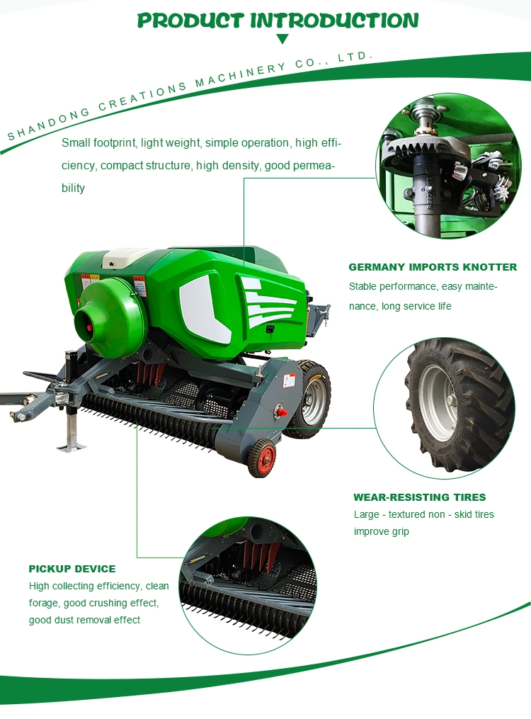 Automatic Mini Tractor-Drawn 3 Point Baler Machine