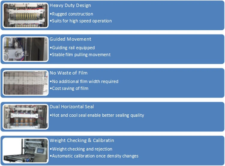Multilane 3 Side Seal Sachet Paper Packing Machine