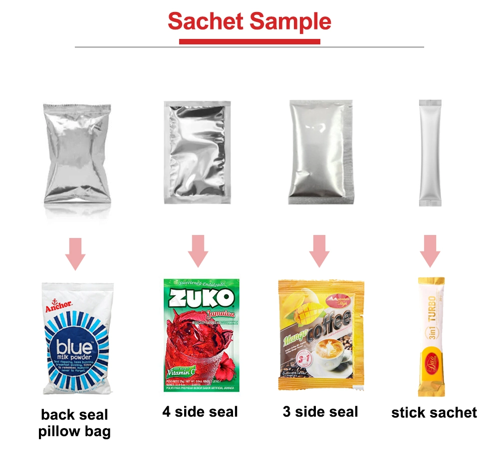 Bg Low Noise Level 3 Side Seal/4 Side Seal/Stick Pouch Powder Packing Filling Machine