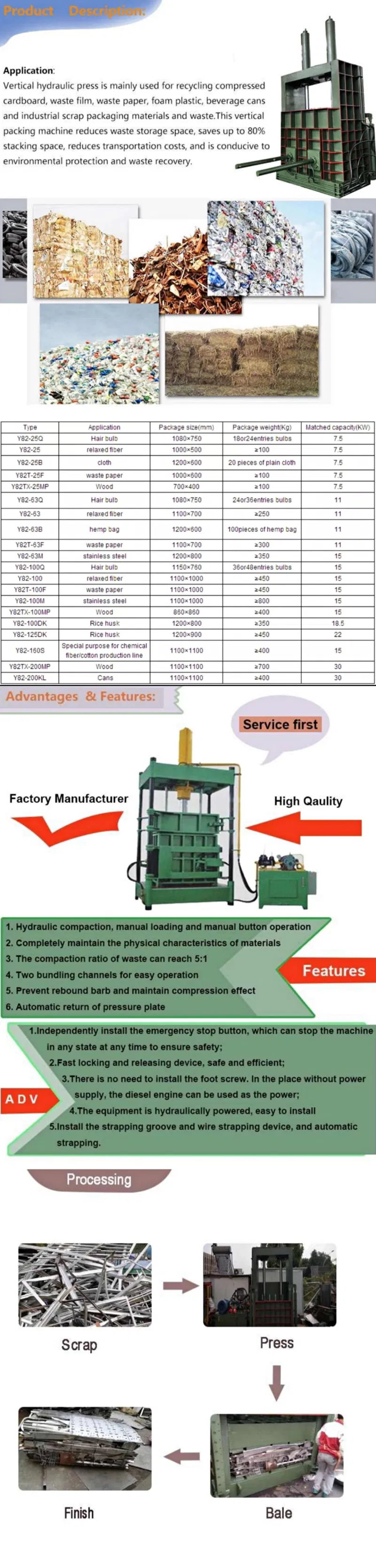 Baling Machine Paper Bag Packer Vertical Baler Packing Machine