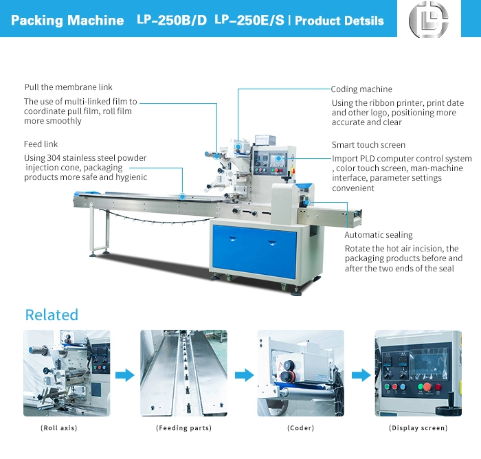 Rice Cake Packing Machine Moon Cake Packing Machine Pillow Type Packing Machine
