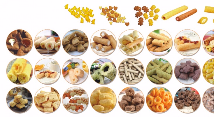 Cheese Cereal Puffed Corn Snacks Production Line