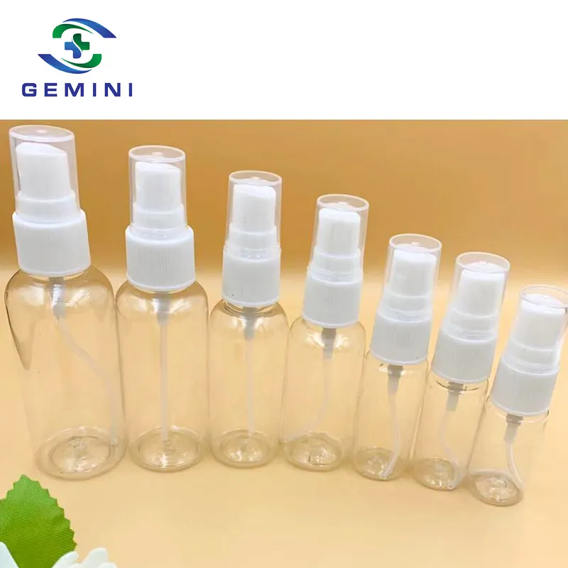 Pet Transparent Liquid Bottle with Sprayer 50ml Perfume (GMSP-005)