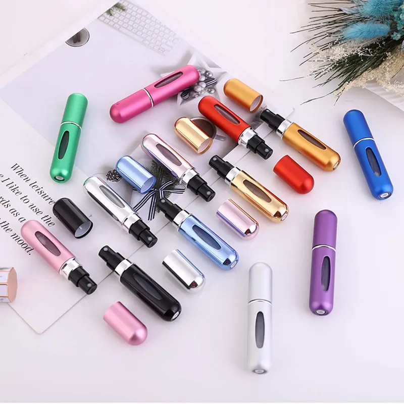 Colorful Aluminium Mini Pen Spray Bottle Portable Perfume Atomizer with Spray Pump