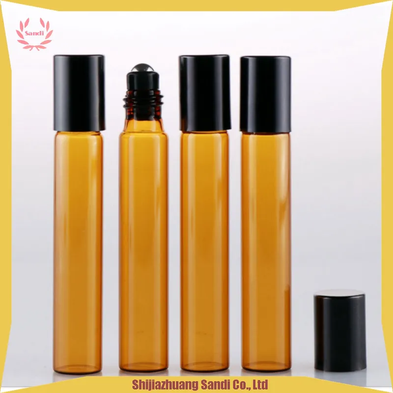 Amber Glass Roll on Bottles - Essential Oil Perfume Roller