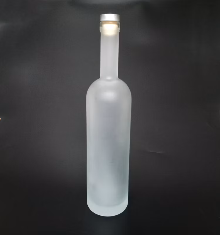 75cl Frosted Glass Vodka Bottle, Spirits Bottle