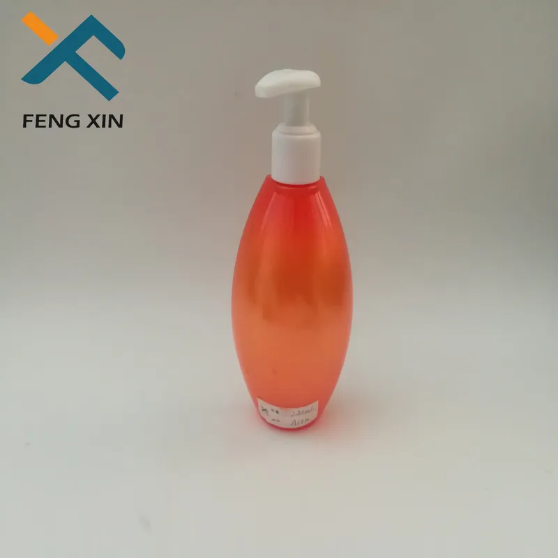 220ml Orange Cosmetic Packaging Clear Pet Bottles for Lotions