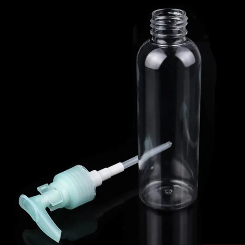 Plastic Bottle 60ml 100ml Cosmetic Packaging Transparent Lotion Pump Bottle