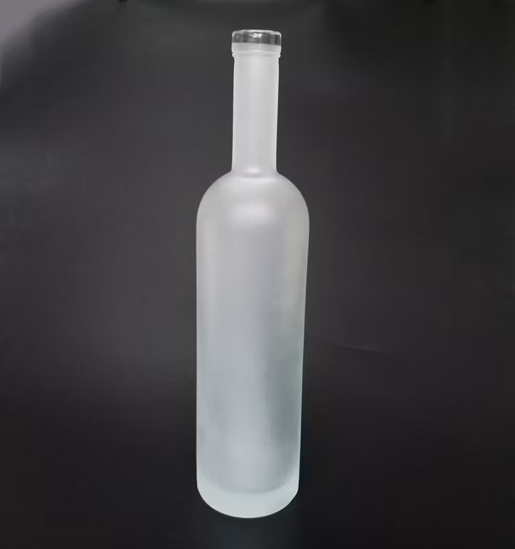 75cl Frosted Glass Vodka Bottle, Spirits Bottle