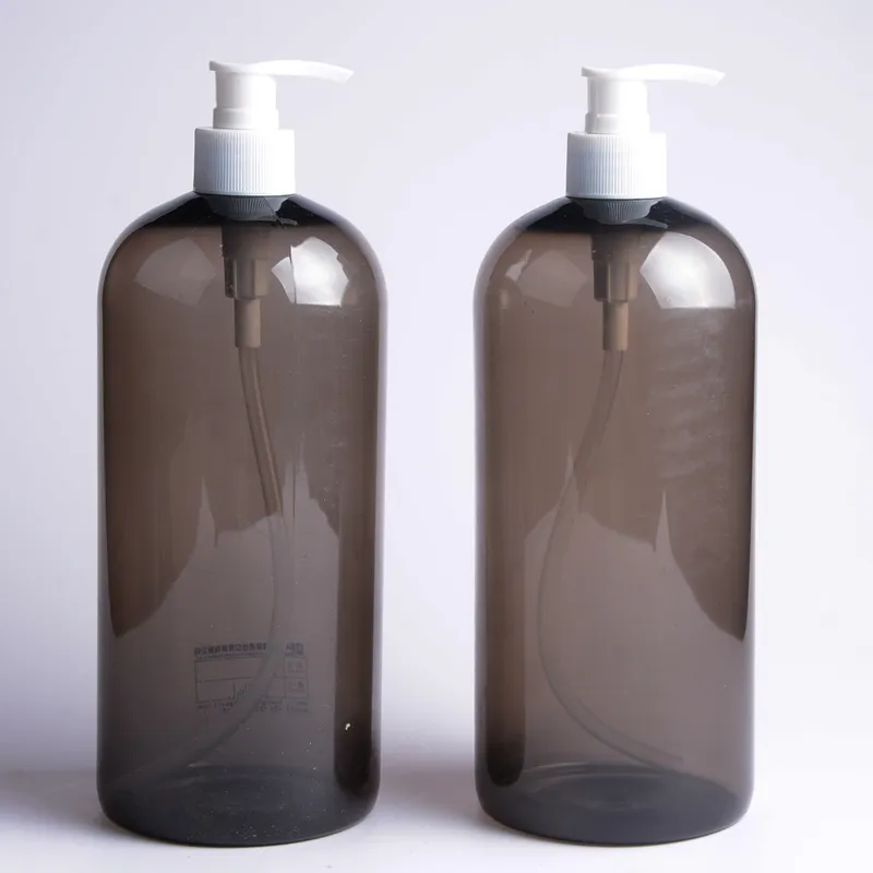 1000ml Boston Round Gray Plastic Pet Spray Bottle Plastic Bottle