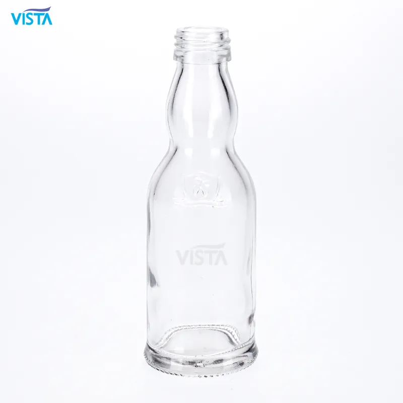 250ml Empty Glass Bottle Normal Flint Screw Finish