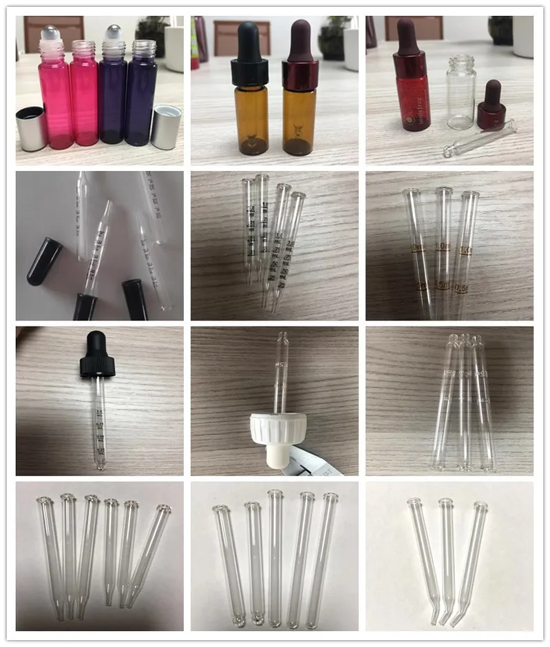 High Quality Amber Glass Dropper for Cosmetic Packing