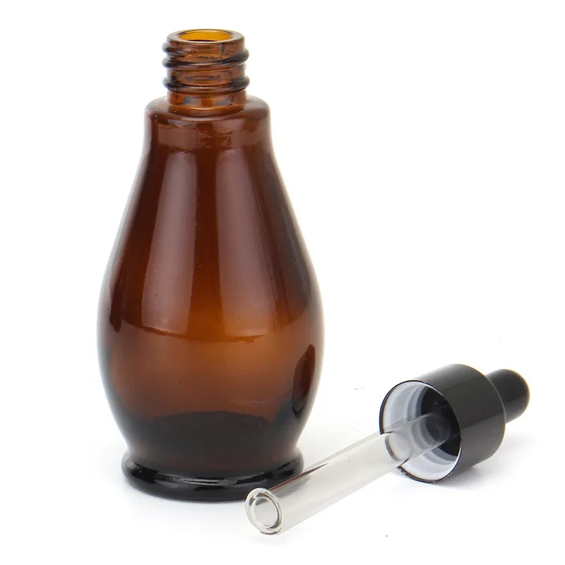 10-50ml Amber Glass Oil Dropper Bottle