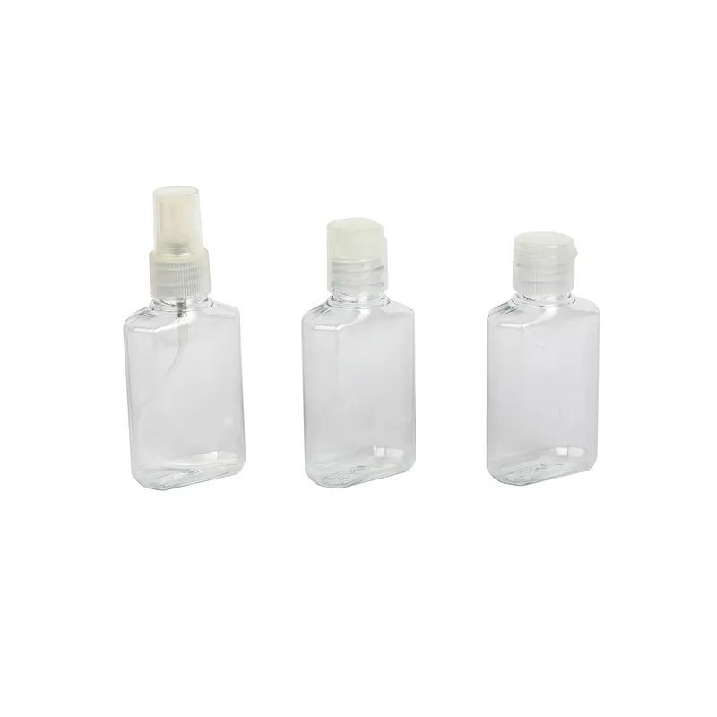 20ml 50ml 60ml Disposable Hand Lotion Bottle Flip Bottle Transparent Pet Bottle Plastic Bottle