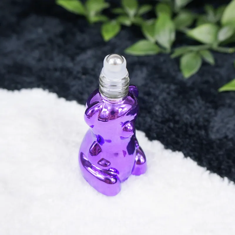 Metal Color Bear Refillable Roller Bottles for Essential Oil Perfume Sample Bottles