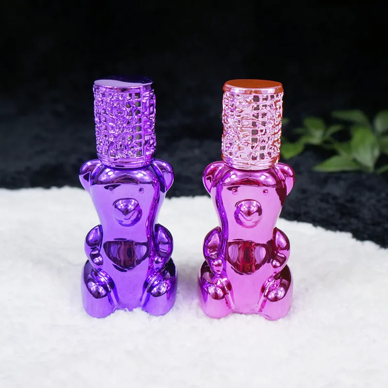 Metal Color Bear Refillable Roller Bottles for Essential Oil Perfume Sample Bottles