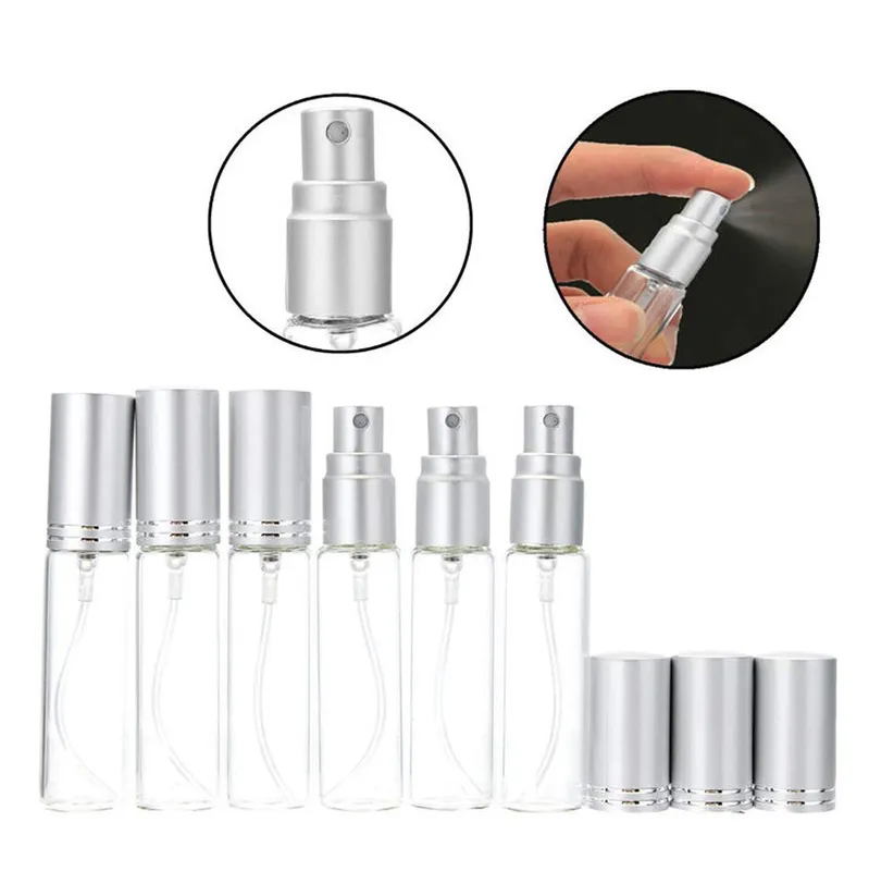 Clear Atomizer Spray Glass Bottle 5ml with Atomiser Spray for Cosmetic