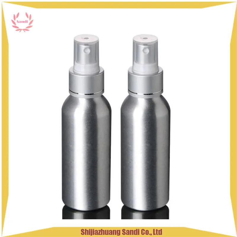 50ml 100ml Refillable Aluminum Perfume Bottle with Trigger Sprayer Pump