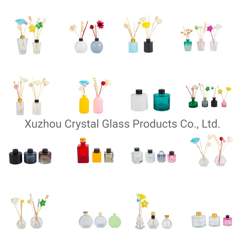 Glass Reed Diffuser Bottles Supplies Luxury Diffuser Cap Cover Container