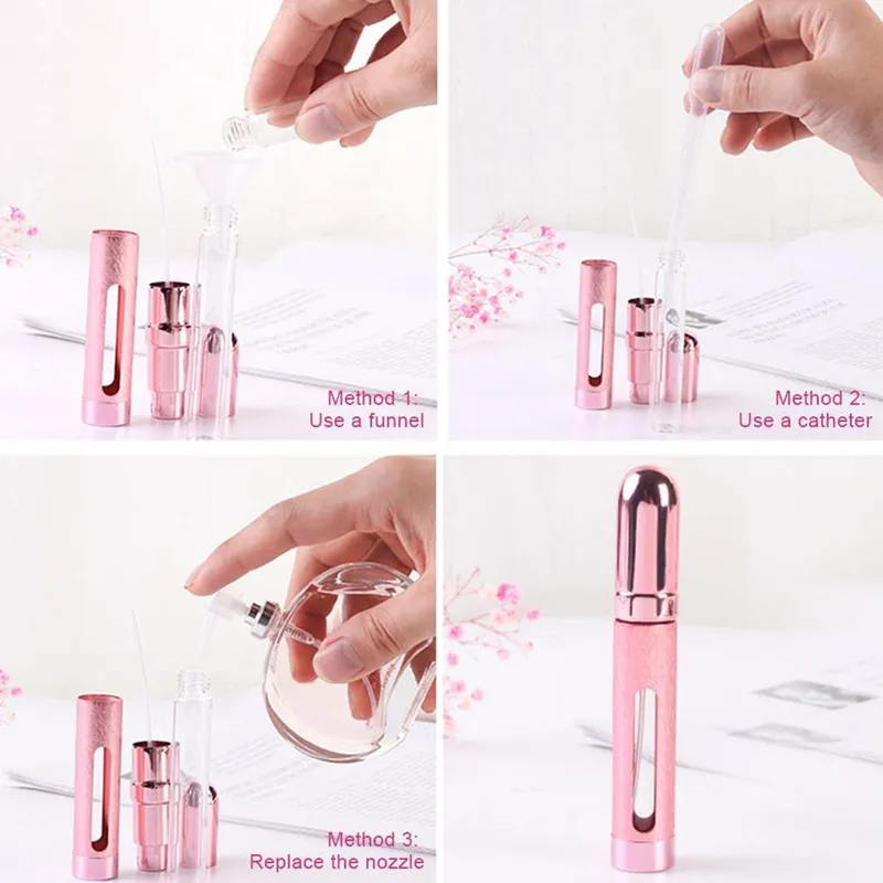 Mini Travel Sample Packaging 5ml Refillable Perfume Spray Bottle Fragrance Atomizer Bottle