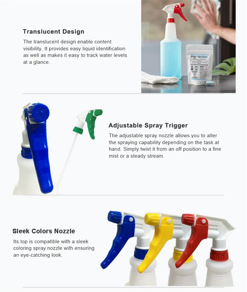 Multifunctional 600 Ml Plastic Sprayer Trigger Spray Bottle