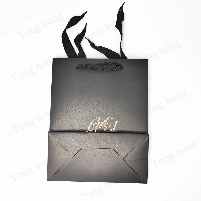 Black Card with Hot Stamping Paper Bag for Black Friday