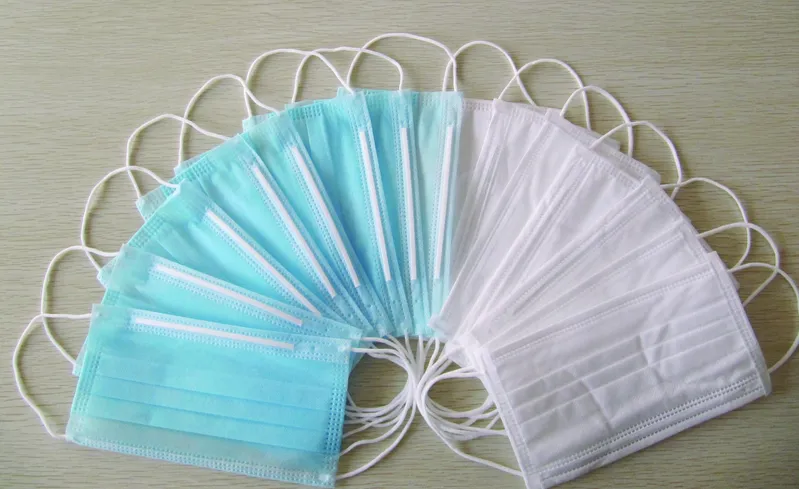 Disposable 3 Ply Face Mask Eco-Friendly Non-Woven Face Mask for Workers Hospitals