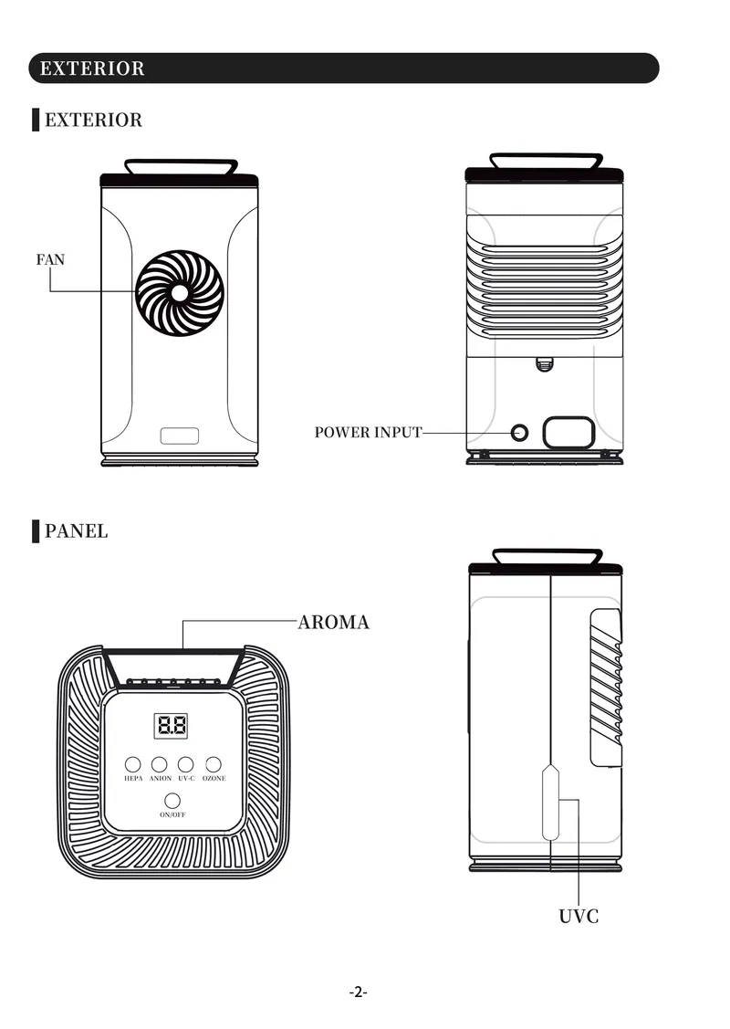 Air Purifier Dog Hair Clean Dust Room Car