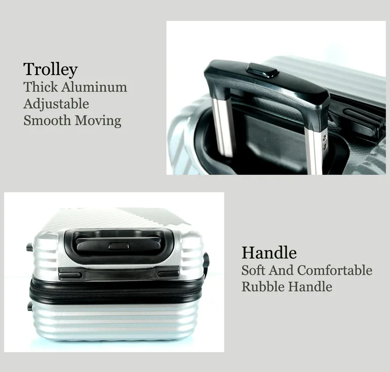 Glossy Hard Trolley Luggage Fashion Spinner Travel Suitcase