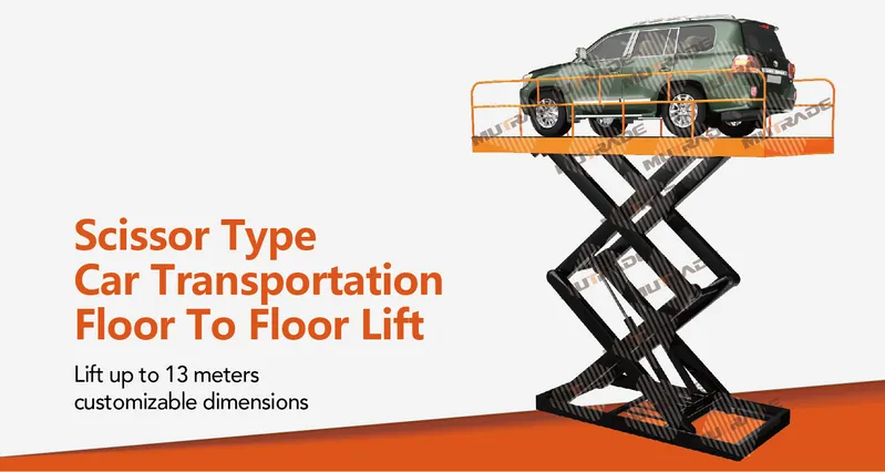 Scissor Type Car Lift for Car Transportation Work Shop and Car Dealership