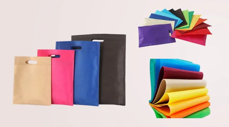 Custom Logo Non-Woven Material Die Cut Handle Non Woven Tote Bag