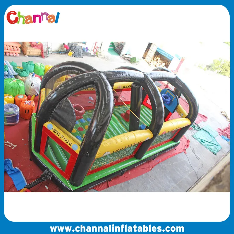 Enclosed Inflatable Sports Cage Air Inflatable Basketball Football Cage